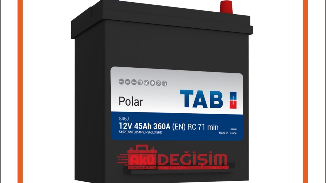 TAB 45AH Japon Asya Tip Yüksek Kutup Akü